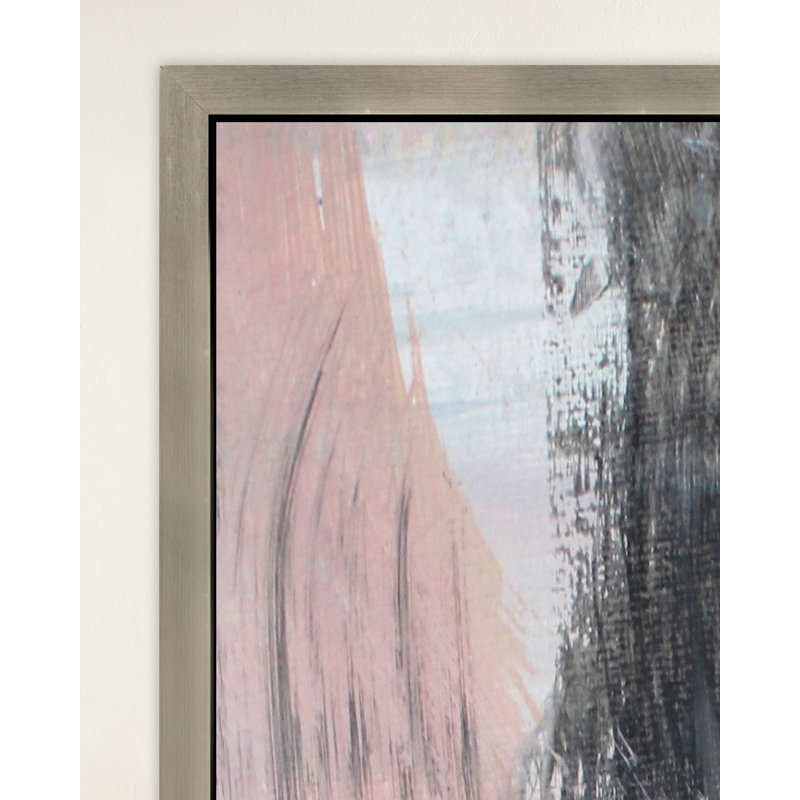 Carbone, Toile argentée avec cadre flottant, H 37,75 po x l 44,75 po, Pas de tapis