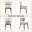Chaise d'appoint rembourrée en bois massif-628719361
