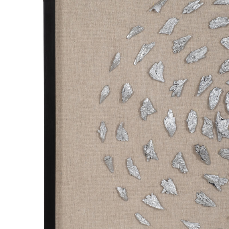 Aelani 30x30 Melnik Stone Shadow Box Canvas Contemporary Wall Decor.