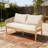 Outdoor Patio Acacia Wood Loveseat-1516913440