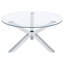 Ensemble de table basse et de table de bout chromée 2 pièces