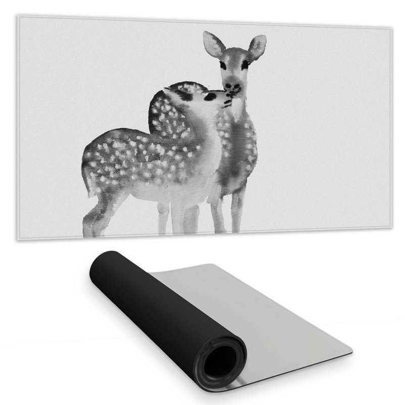 Fawns love - 15.75"x31.50" Desk mat