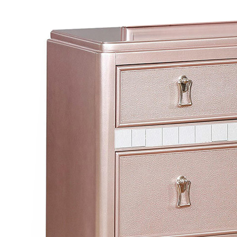 7 tiroirs Felisiano, l 64 po, Rose Gold