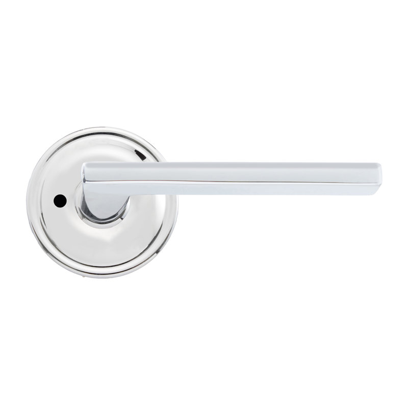 Levier d'intimité Bravura 839-0 Delray sur rosette ronde traditionnelle en chrome poli