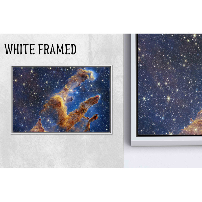 Marvel at the Universe: art de la toile de la NASA par James Webb, toile blanche encadrée 1P, 27,6 po H x 39,4 po l