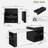 Kitchen Island With Extendable Dining Table, Power Outlet, 2 Drawers, 2 Side Open Shelves And Double-sized Storage Design-312429098