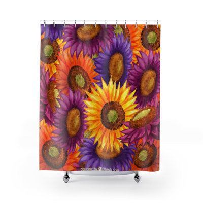 Rideau de douche simple Floral