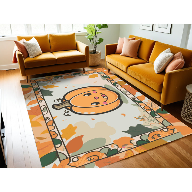 Tapis de Noël lavable The Holiday Aisle®, Rectangle 6 pi x 9 pi