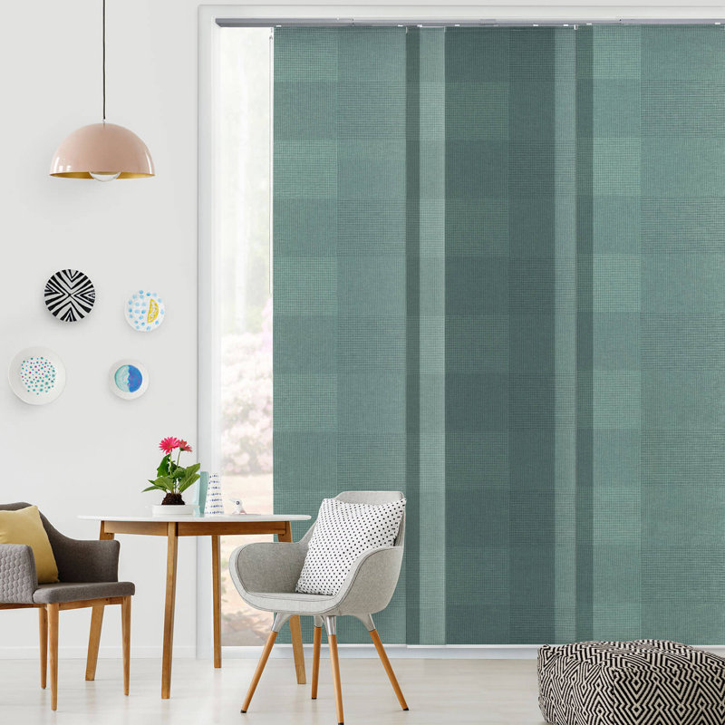 Store vertical filtrant la lumière Sharmaine, Vert