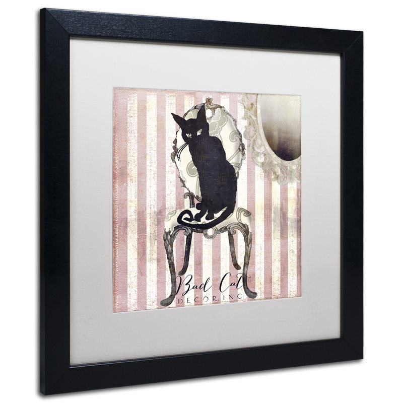 «Jadaya Bad Cat I», impression encadrée, H 16 po x l 16 po x P 0,5 po, Blanc