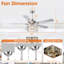 Zeiger 52'' Double-Sided 5-Blade Crystal Indoor Ceiling Fan with Remote Control and Light Kit Included-1026183733