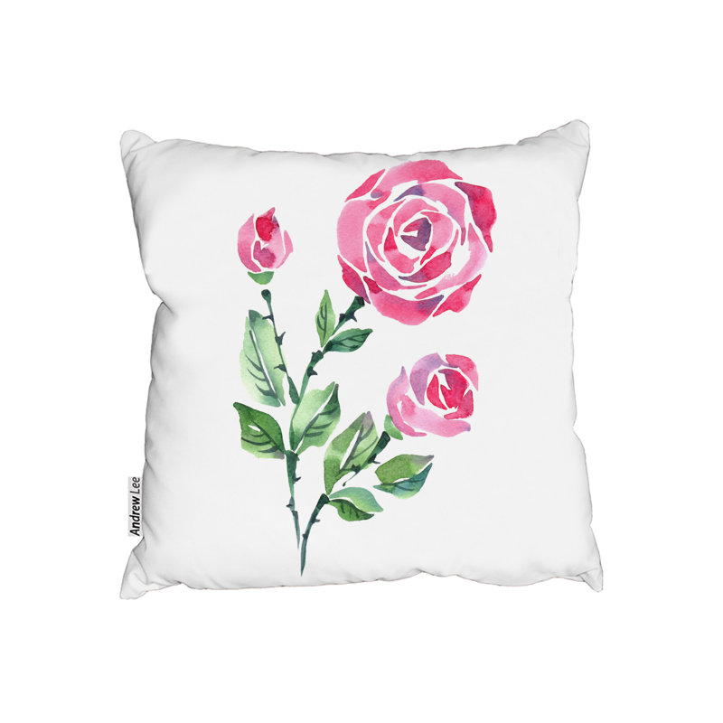 Floral Square Cushion, 61cm H x 61cm W x 20cm D