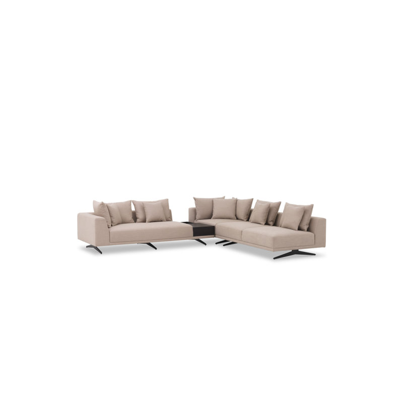 Endless Modular Sectional, Sand Avalon Polyester Blend