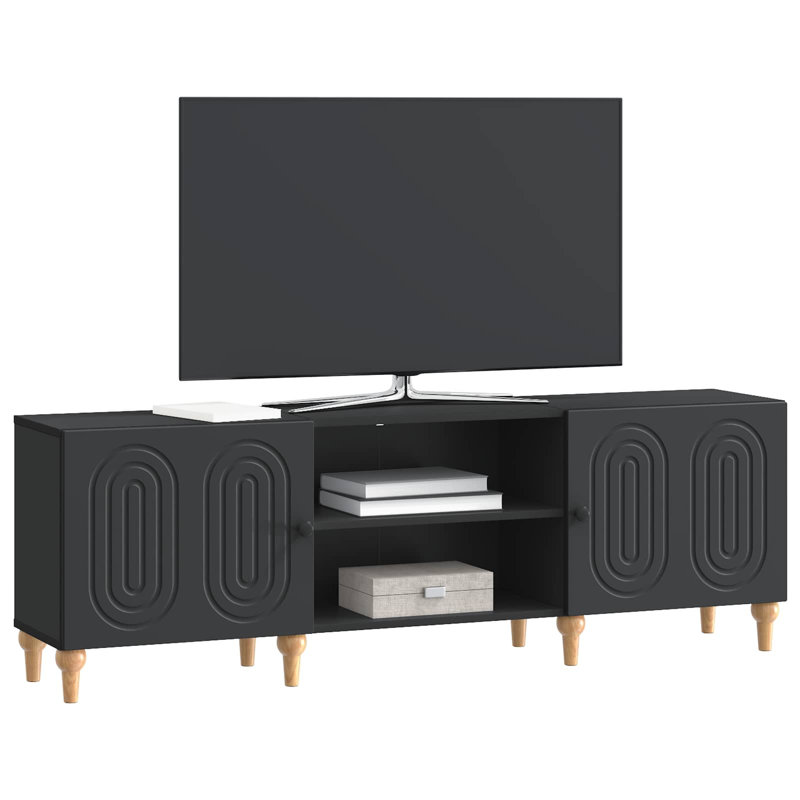 TV Stand, 50cm H x 150cm L x 31cm W, Black