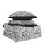 Ensemble d'édredon jacquard damassé 7 pièces Trieste, blanc / noir-110092251
