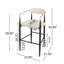 Moderne 42 po (2) - cuir brun beige, structure en fer 2 po de profondeur: P 21,94 po x H 41,29 po
