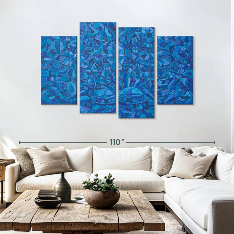 Abarca Blue Band, 54" H x 84" W