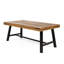 Charmante table basse en bois de style latte industrielle moderne avec panneau, l 45,73 po x P 23,41 po