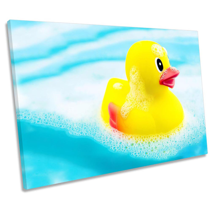 Bathroom Rubber Duck - Wrapped Canvas Print, 40.6cm H x 61cm W x 2cm D