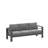 75" All-Weather Metal 3-Seat Patio Sofa Couch With Thick Gray Cushions & Gray Frame-1445636070-1445636071