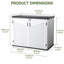 4.5 Ft. W X 2.5 Ft. D 900L Resin Horizontal Waterproof Garden Storage Box