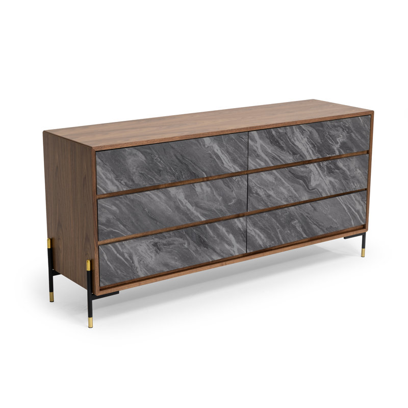 Commode double 6 tiroirs Sisemore