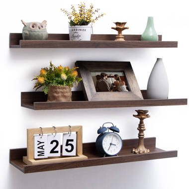 Pingree 2 Piece Solid Wood Floating Shelf