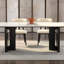 Petite table de salle à manger rectangulaire rétro et chaise-110508657