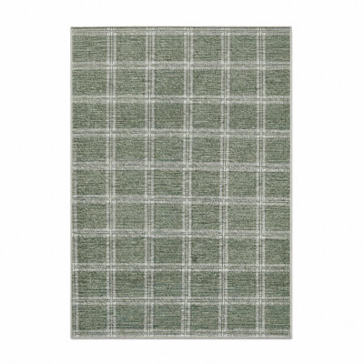 Rectangle Geometric and Plaid Area Rug