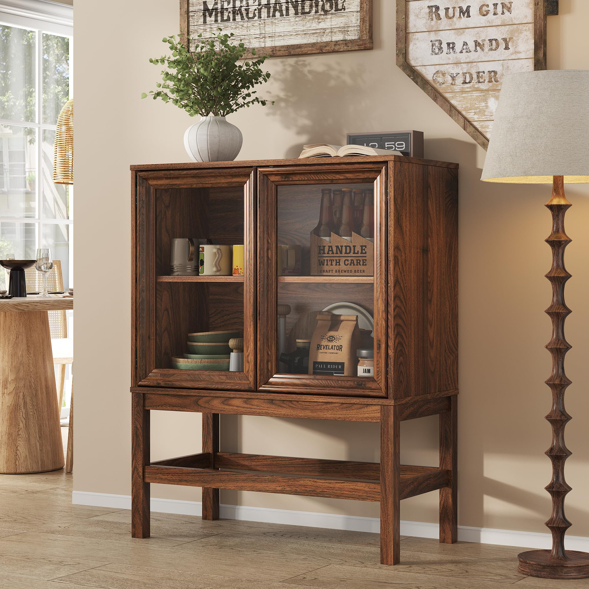 Ebern Designs Mid Century Modern Sideboard Buffet Cabinet With Storage For Dining Room, Living Room | Wayfair