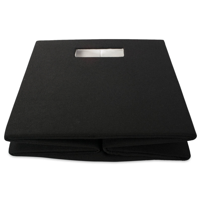 Ebern Designs Fabric Decorative Bin, Black, 11" H x 11" W x 11" D