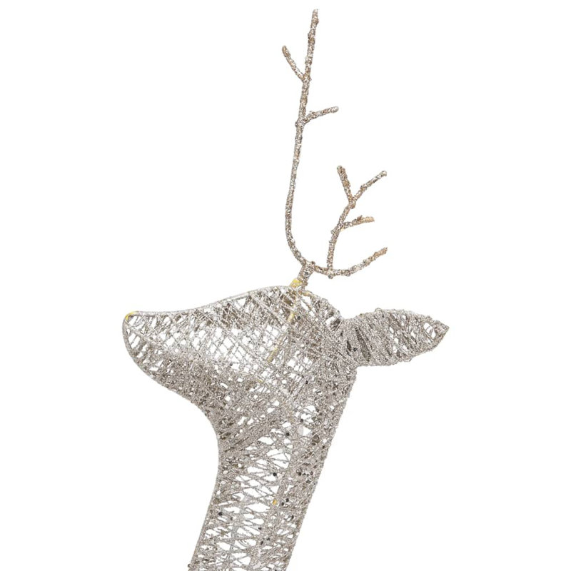 Mesh Christmas Reindeers Lighted Display Set, Gold