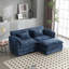 Luxueux canapé en chenille avec siège double surdimensionné et accoudoirs amovibles pour un confort et un style ultimes