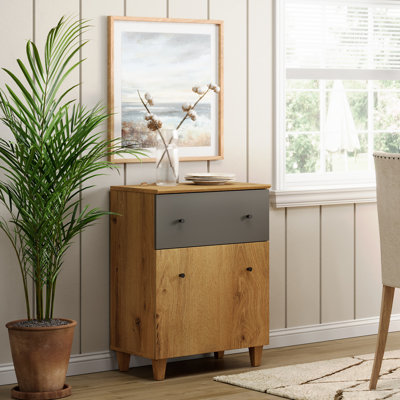 Lysiane Textured 1-Drawer Accent Cabinet 