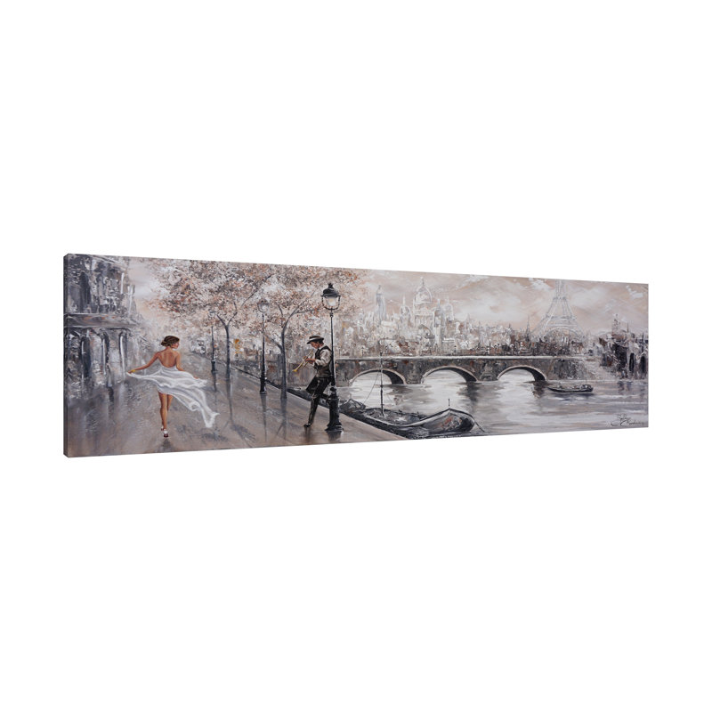 Breathless, Paris Flair by Isabella Karolewicz - Wrapped Canvas Panoramic Painting, 30 cm H x 91 cm W