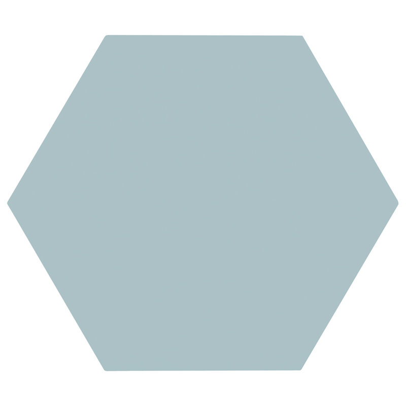 Geometric 8" x 9" Porcelain Patterned Wall & Floor Tile, Teal