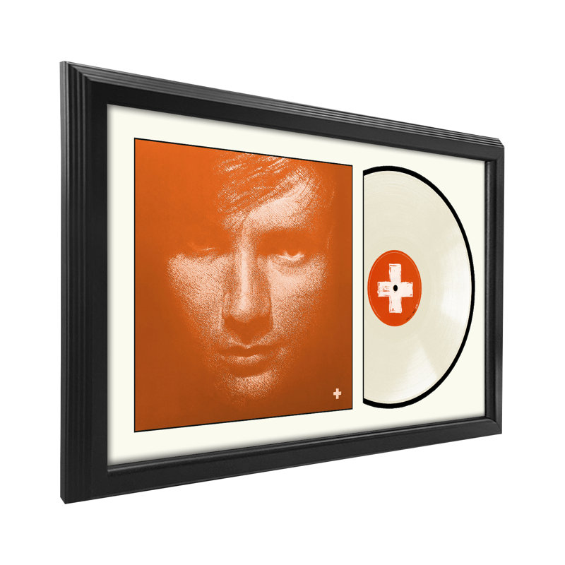 Ed Sheeran "+" Framed Record with White Mat- White Vinyl, White, Orange