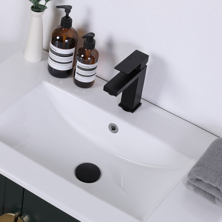 Bathroom Sink Faucet Single-hole Single-handle With Drain Assembly
