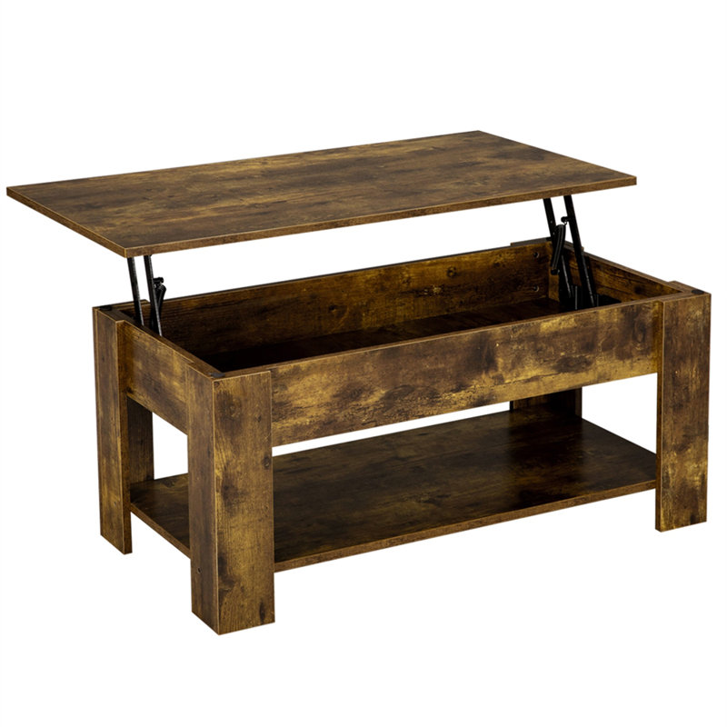Table basse Ajeem, Brun rustique, H 16,5 po x L 39 po x l 20 po