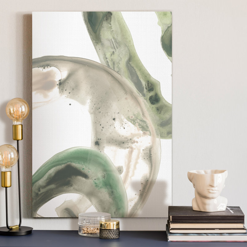 «Gold and Gray Exploration IX», reproduction d'art sur toile, H 12 po x l 8 po x P 1 po