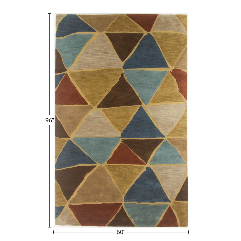 Rectangle 5' X 8' Area Rug with Non-Slip Backing