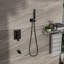 Douche huilée en bronze huilé avec bec cascade et baignoire encastrée au plafond