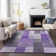 Premium Machine Washable Prisco Purple Rug