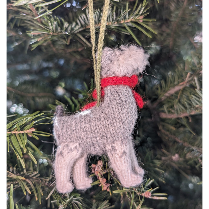 Arcadia Home Schnauzer Hand-Knit Ornament