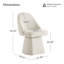 Chaise rembourrée pivotante en tissu Lomena-782831698