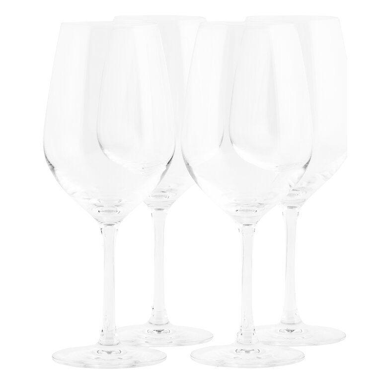 JoyJolt 14-fl oz Glass Lead Free Crystal Wineglass Set of: 4 in the  Drinkware department at
