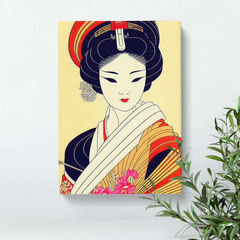 Splendid Geisha - Wrapped Canvas, 50cm H x 35cm W x 3cm D