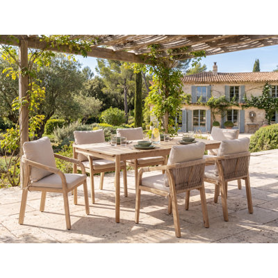 MANADO / SUMBA Acacia Solid Wood Patio Dining Set Table,