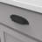Refined Rustic Collection Cup Pull - 3" & 3-3/4" Center to Center Cabinet Pull Black Iron - Craftsman Hardware for Drawers & Cabinets-9113093
