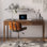 Hollander 60"W Solid Wood Contemporary Writing Desk with 2 Drawers and Flip-Down Keyboard Tray